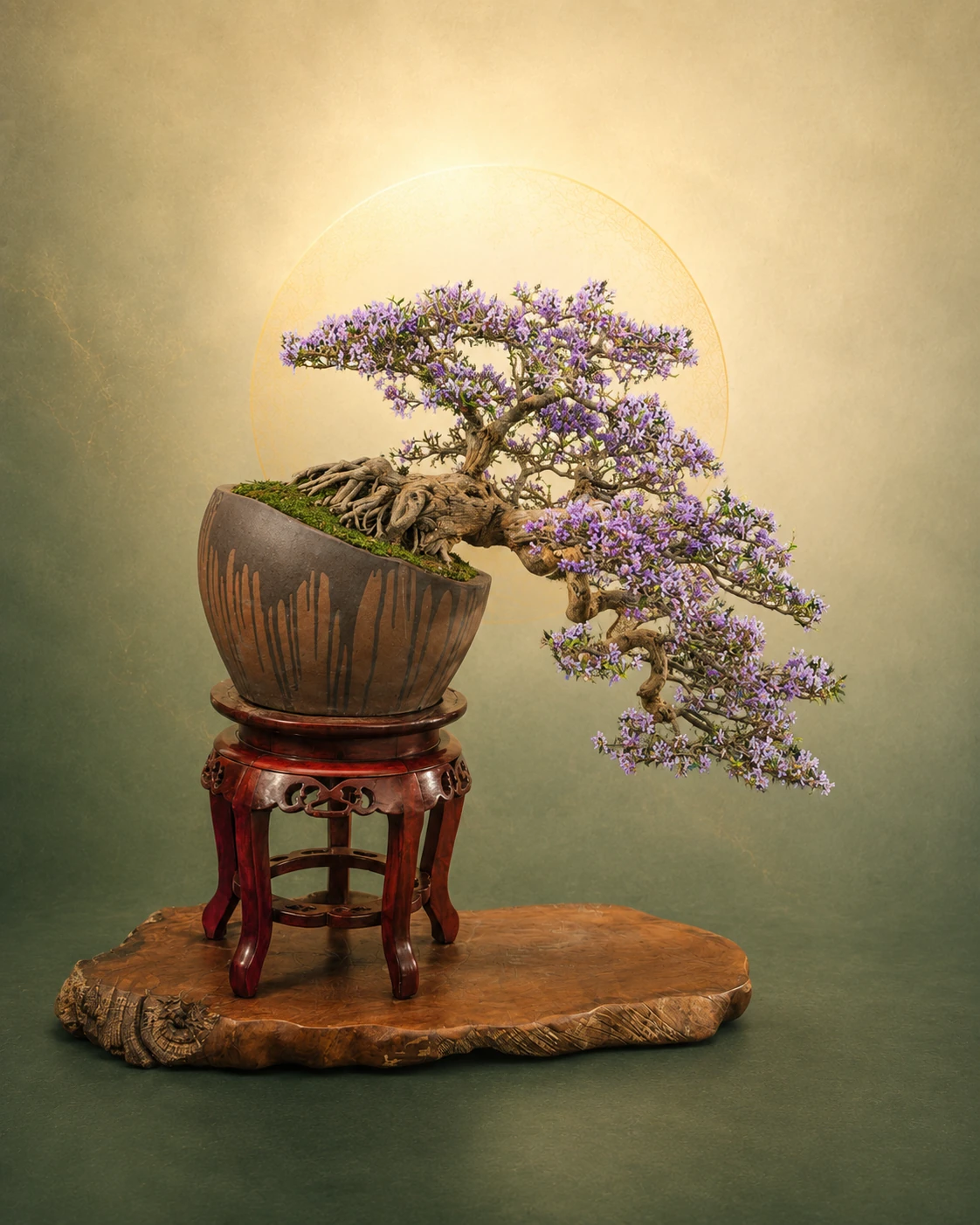 Bonsai hoa tím