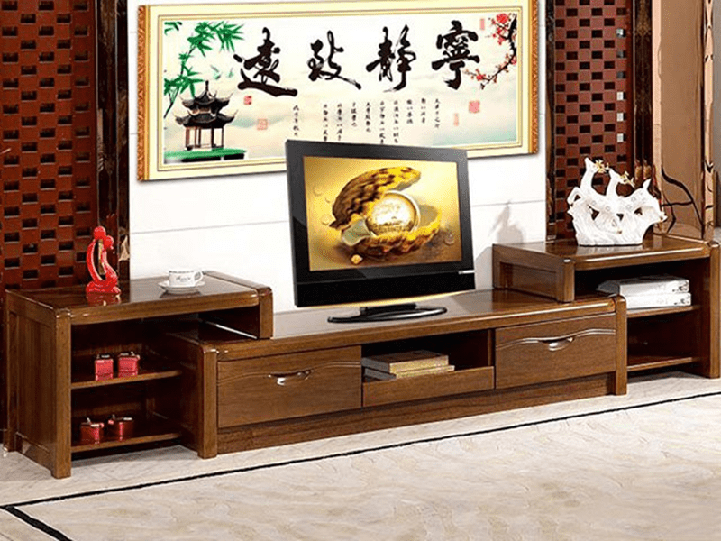 4 mẫu kệ trang trí tivi bằng gỗ thịnh hành nhất hiện nay