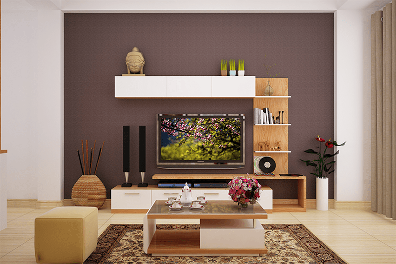 Top 4 mẫu kệ trang trí phòng khách bằng gỗ đẹp nhất